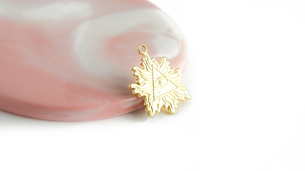 copy of Pendentif coeur flaboyant et anges en acier inoxydable
