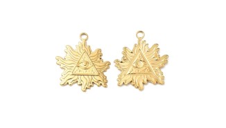 copy of Pendentif coeur flaboyant et anges en acier inoxydable