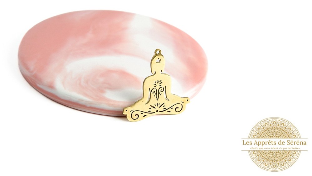 copy of Pendentif coeur flaboyant et anges en acier inoxydable