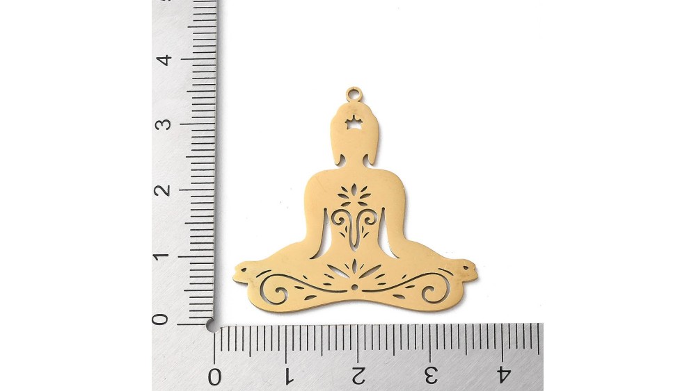 pendentif acier or