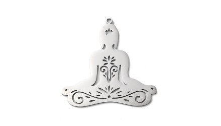 pendentif méditation acier