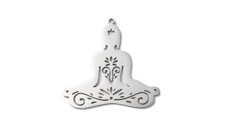 pendentif méditation acier