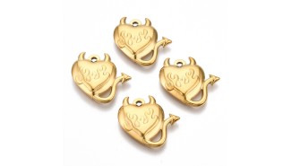 copy of Pendentif yin yang acier plaqué or 18k petite médaille acier