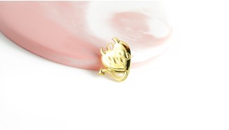 copy of Pendentif yin yang acier plaqué or 18k petite médaille acier