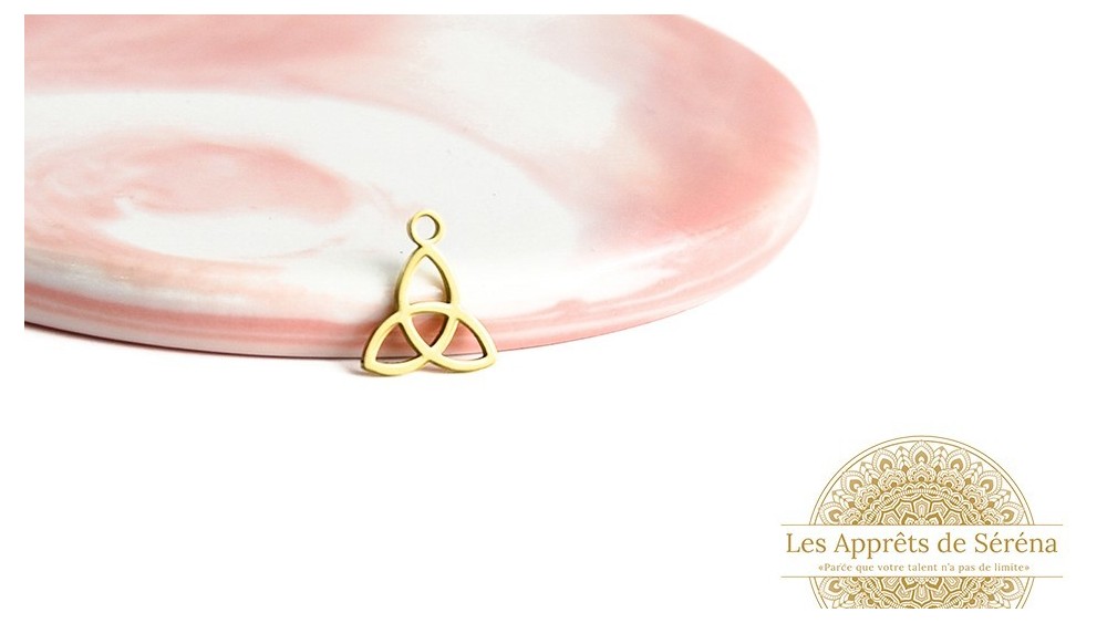 pendentif triskel acier or