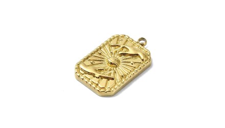 copy of Pendentif yin yang acier plaqué or 18k petite médaille acier
