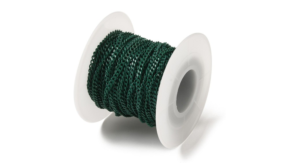 chaîne vert sapin 3x2mm