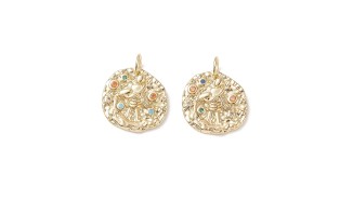 Pendentif signe zodiaque laiton couleur or avec strass zircon