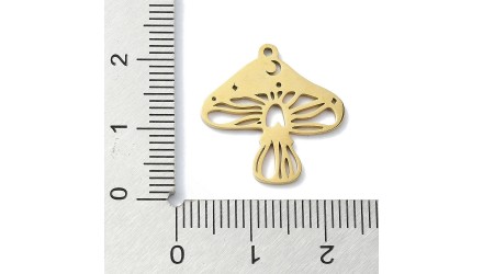 champignon pendentif acier
