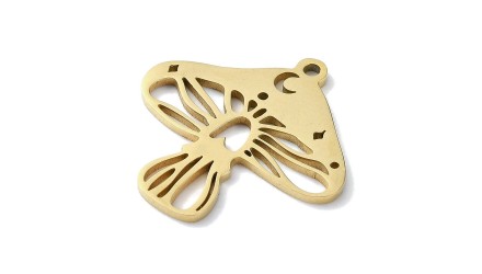 copy of Pendentif champignon en acier inoxydable plaqué or 18k