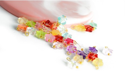 pendentif étoile verre coloré