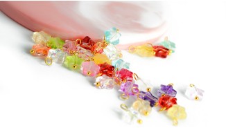 pendentif étoile verre coloré