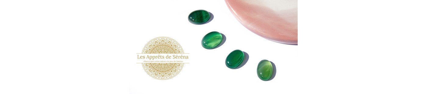 Cabochons ovales et plats taille 14x10mm en pierre gemme naturelle