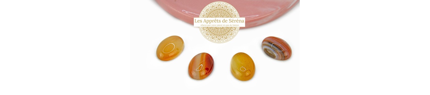 Cabochons ovales et plats taille 13x18mm en pierre gemme naturelle