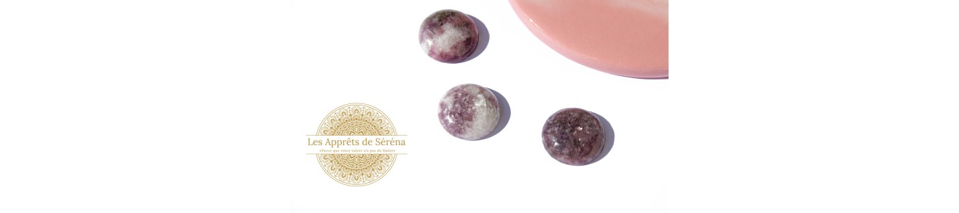 Cabochons ronds et plats  taille 16mm en pierre gemme naturelle