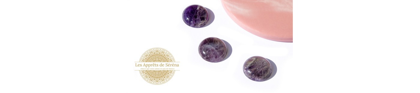 Cabochons ronds et plats  taille 18mm en pierre gemme naturelle