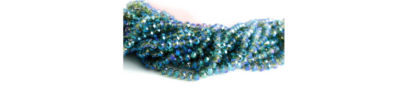 Perles abaques à facettes 2mm pour réalisation de bijoux fins