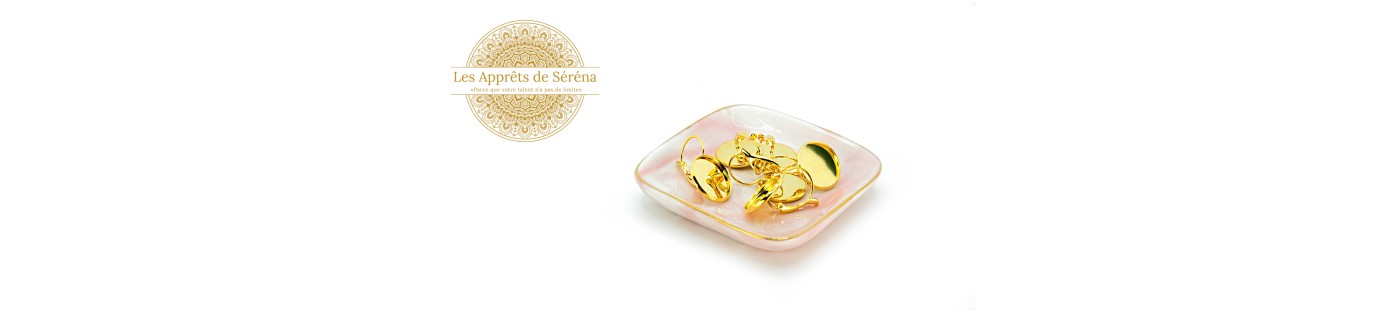 Boucles d'oreilles supports cabochons en acier inoxydable ou laiton