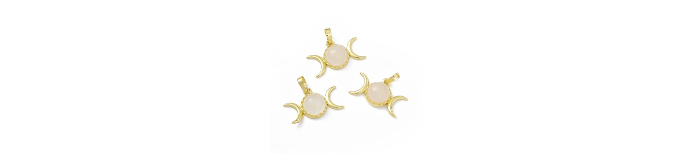 Pendentifs en pierre gemme naturelle - Les apprêts de Séréna