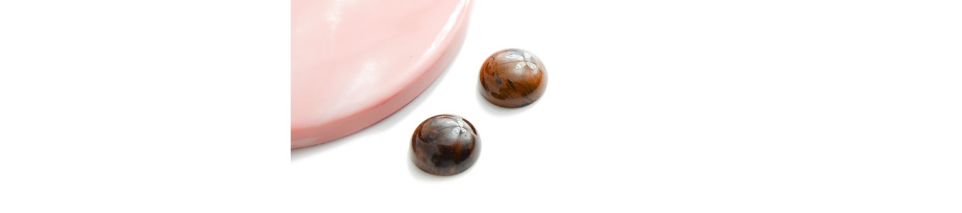 Cabochons ronds en pierres gemmes naturelles - les apprêts de Séréna