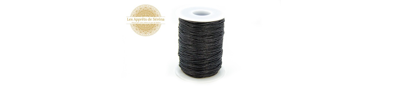 Cordons en coton cirés pour la création de bijoux à base de  perles