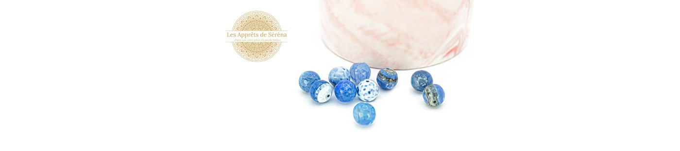 Perles en pierre naturelle de taille 10mm / Les apprêts de Séréna