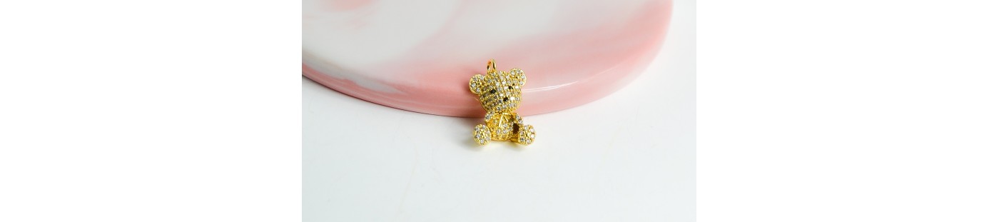 Pendentifs en laiton doré pour la création de bijoux fantaisies