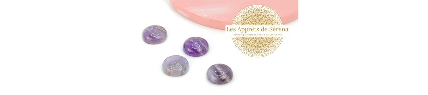 Cabochons ronds et plats  taille 14mm en pierre gemme naturelle